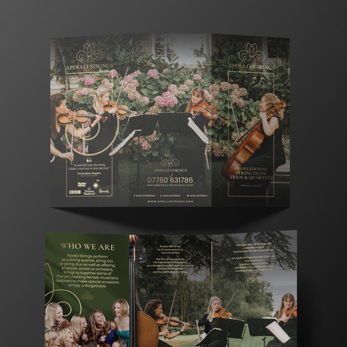 Leaflet for Elegant Wedding Musicians