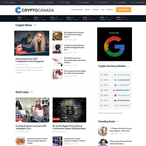 Cryptocurrency News portal