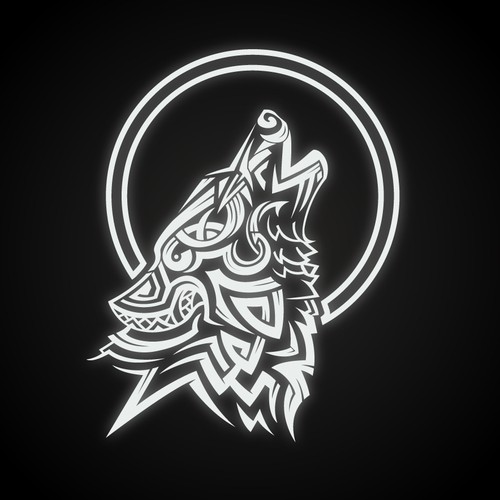 Wolf design for a outdoors brand