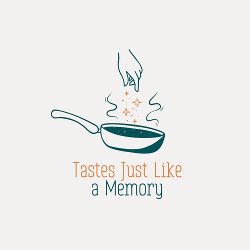 Whimsical logo for food blog