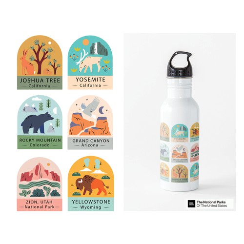 US National Parks check-list concept