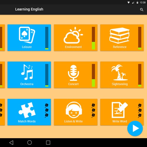 Redesign of our language learning android app