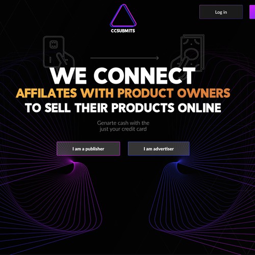 Dark theme website for marketing agency