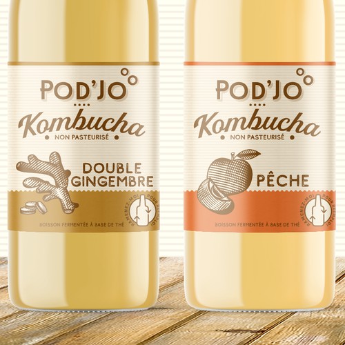 Kombucha labels design