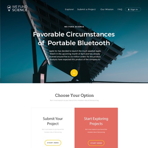 Landing page