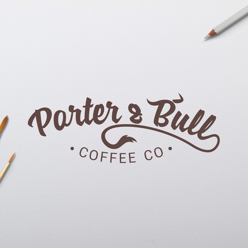 Porter and Bull Coffee Co Logo design