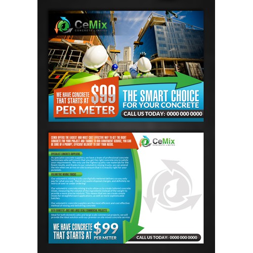 Create the next postcard ad for CeMix Concrete !!