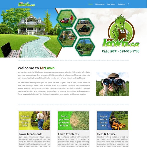 MrLawn Website in Wordpress Platform