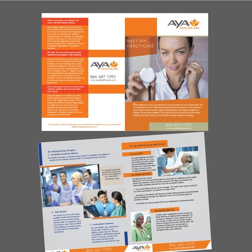 Bifold brochure For Aya health-care