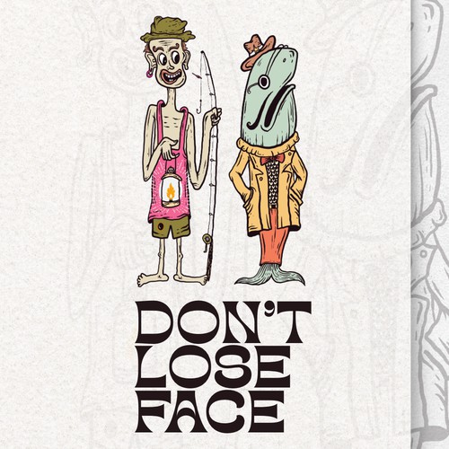 Don't Lose Face | Surreal Character Illustration & Merchandise Design