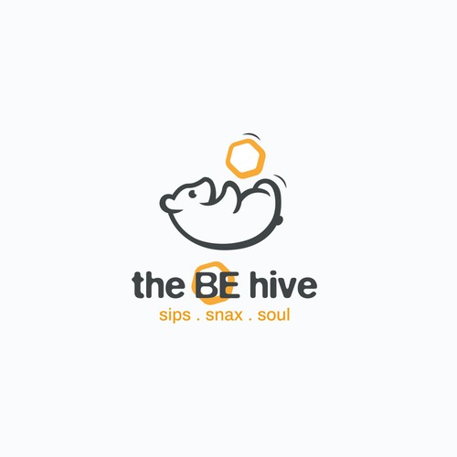 Fun & playful logo for Cafe "the BE hive"