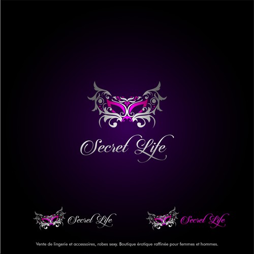 exotic and elegant logo for Secret Life