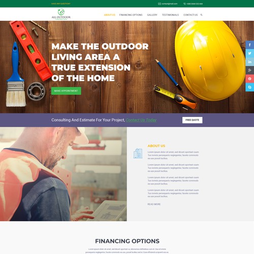 Contractor Website Layout