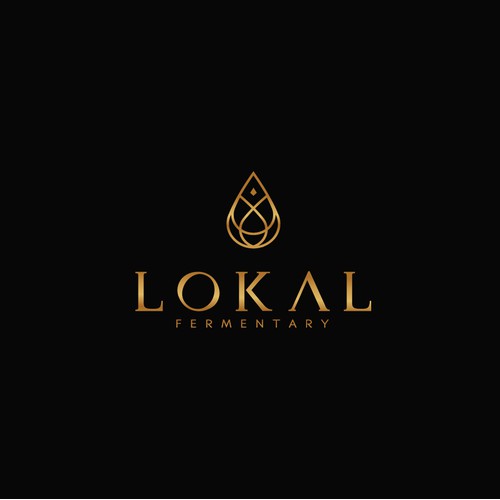 Luxury and sophisticated logo for high-end organic Kombucha brewery