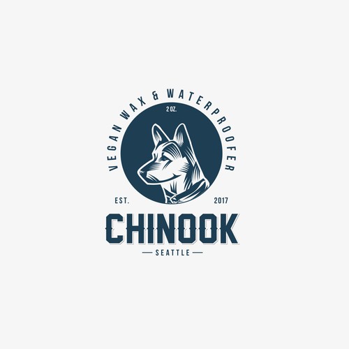 Logo concep for Chinook Vegan wax & waterproofer company.