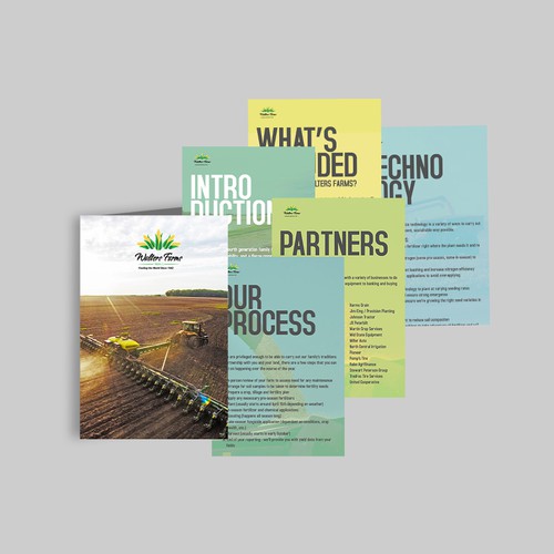 Marketing material folder booklet & pages 