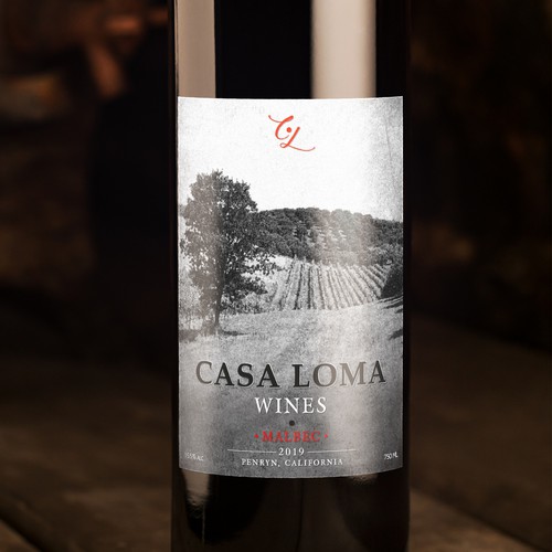 Design a Mid-Century Modern Farmstyle Wine Label.