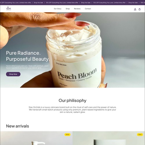 Luxury skincare website
