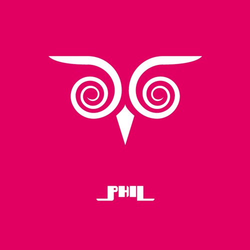 Create an owl on LSD (a psychedelic drug) logo for a consulting business
