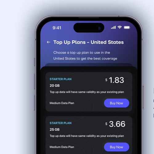 Mobile app design