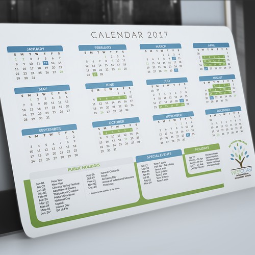 WESTCOAST calendar