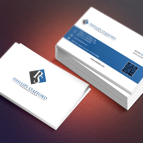 Create a professional modern business card design for a B2B startup