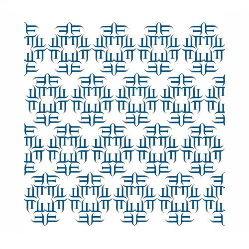 Create a brand pattern using our logo for use on media as tissue paper, bags, scarves, wall prints