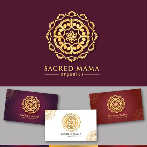 Logo design for sacred mama organics