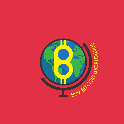 Flat Design logo for Buy Bitcoin Worlwide