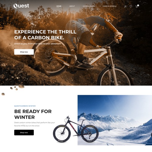 Bike Homepage Design