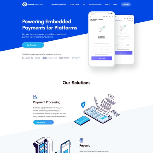 Dream Payments Website Design