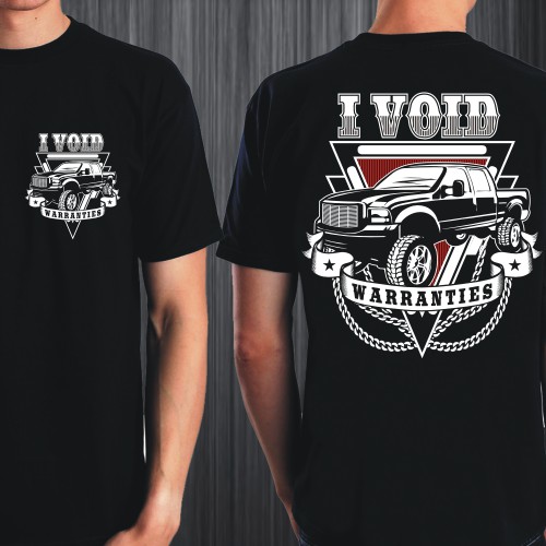 Create a t-shirt design using a Ford Super Duty truck