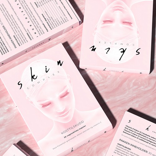 Box design for a advanced skin care supplement