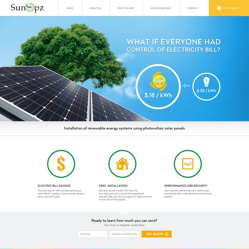 SunPz homepage design