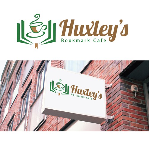 Logo Concept for Huxley's Bookmark Cafe