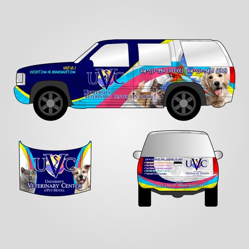 Animal Hospital Car Wrap Design