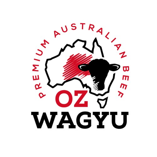 Modern logo for a Wagyu Beef farming business