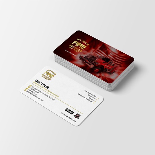 Business Card Design for Fire Service