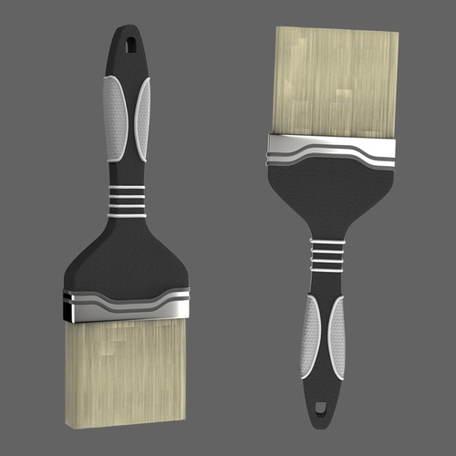 Brush 3d model design 