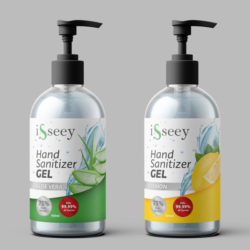 Hand sanitizer label design
