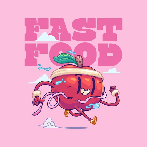 Fast Food Apple for shirt-design