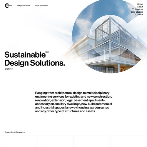 Boutique elegant and bold design for an architectural and engineering company