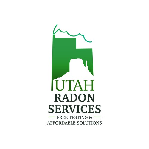 Institutional logo concept for radon elimination service