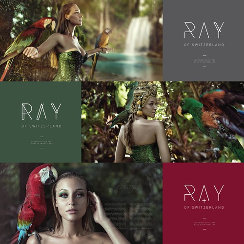 RAY logo concept / luxury cosmetics brand