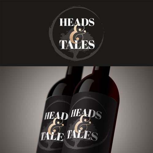 Heads & Tales Wine Label Design