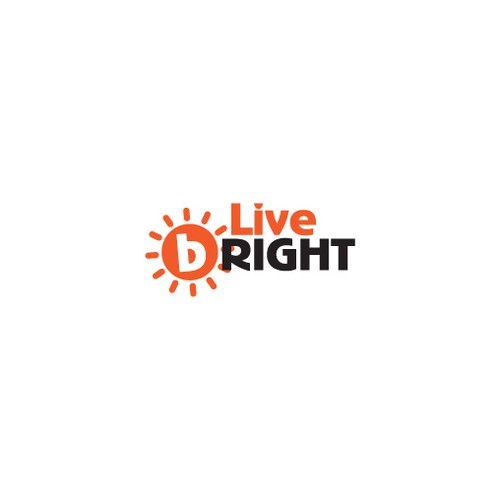 Create a fun merchandise logo for Live bRIGHT