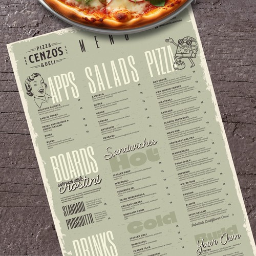 Retro menu Design