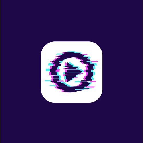 Glitch style app icon