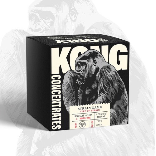 Cannabis Box Packaging Design for Kong Concentrates