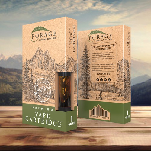 FORAGE CANNABIS VAPE PACKAGING BROWN